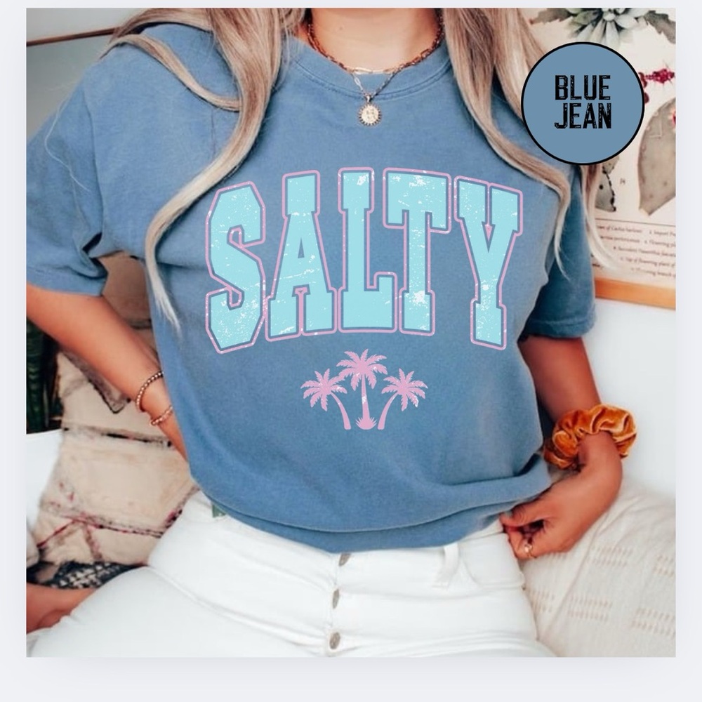 NEW- Comfort Colors Salty Graphic Tee  S-3X